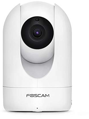 Foscam R4M - Telecamera IP da interni motorizzata 4 MP, Wi-Fi con consultazione e pilotaggio a distanza 24H/24 e 7J/7, rilevamento di movimento e allarme push