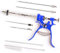 Pistolet à marinade en acier inoxydable pour usage extérieur, seringues alimentaires aromatisées et 4 aiguilles à marinades pour barbecue, fumoir, injecteurs professionnels de seringue culinaire (bleu