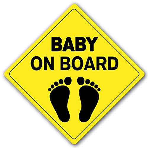 Baby on Board 10x10cm Baby an Bord Magnetschild Magnetfolie