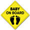 Baby on Board 10x10cm Baby an Bord Magnetschild Magnetfolie