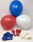 Ballonheld 100 Bio Luftballons 3 Farben blau weiß rot Qualitätsballons 27 cm Ø (Standardgröße B85)