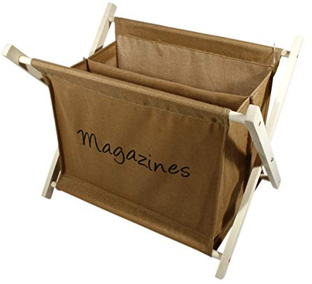 Zeitschriftenständer braun Zeitungsständer aus Holz H 32 cm x B 40 cm x T 28 cm