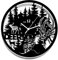 Instant Karma Clocks Wanduhr Deer Hirsch Wald Tiere Jäger Ø30cm, Schwarz, Holz