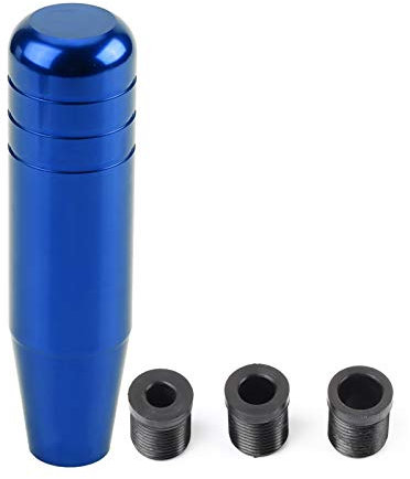 Perilla de cambio de marchas, palanca de cambios manual de coche de aleación de aluminio universal, palanca de cambios 13cm(azul)