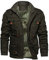 Raopuzi Winterparka Herren Fleece Gefüttert Winterjacke mit Viele Taschen Kapuze Warm Winter Mantel Übergangsjacke Militär Jacke mit Stehkragen (Armeegrün, XXXXL)