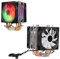 CPU Fan Compatible with Core2DUO, Core 2, Celeronp, Pentium4, Pentium D, LGA 775/1155/1156/1366/2011, Core I3/I5/I7, AM2AM2+, AM3, Sempron RGB 3pin Noiseless Cooling Fans(Dual)