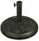 Albert Austin 9KG Garden Parasol Base Floral Cast Iron Effect Solid Heavy Duty Umbrella Stand Sturdy Decorative Base Parasol Holder Sun Umbrella Base Ideal for Outdoor Garden Decor Canopy Awning