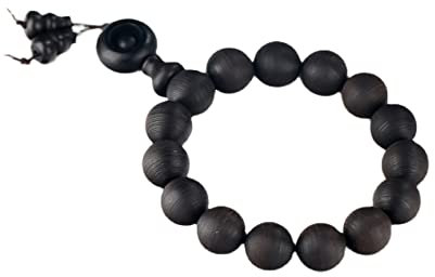 Lllunimon Unisex Natürliches Adlerholz 15 Mm Mala Armband, Yoga Meditation Buddhistische Gebetskette