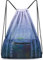 Nidoul Mesh Kordelzug Tasche mit Reißverschlusstasche, Strand Tasche für Schwimmen Gear Rucksack Gym Aufbewahrungsbeutel für Erwachsene Kinder