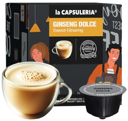 GINSENG (48 Pods) compatible with Nescafé Dolce Gusto | Pack 48 pods (3 x 16) | Ginseng sweet, creamy and aromatic, perfect for a different daily break