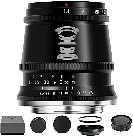TTArtisan Objectif de 17 mm F1.4 APS-C à grande ouverture avec mise au point manuelle pour appareil photo à monture L pour Leica L TL CL pour Sigma FP