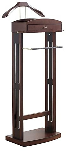 TCXSSL Herrendiener Kleiderbutler Mit Multifunktions Schubladen Freistehender Kleiderständer Kleiderständer Aus Holz Für Jacken, Hemden (Color : Brown, Size : 46.2x39.7x116cm)