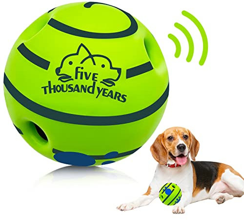 Wackelspielzeug für Hunde, Schüttel- und Kicherngeräusch, quietschendes Hundespielzeug, Kauball für Zahnreinigung & Training, sicher für den Innen- und Außenbereich, Geschenke für kleine, mittelgroße