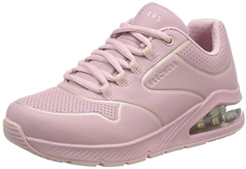 Skechers Damen UNO 2 Sneaker, Rosa Durabuck Gold Trim, 41 EU