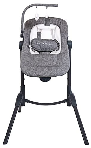 Baby Delight Bloom Babyschale | Beruhigender und verstellbarer Babystuhl | tragbar und kompakt | Charcoal Tweed