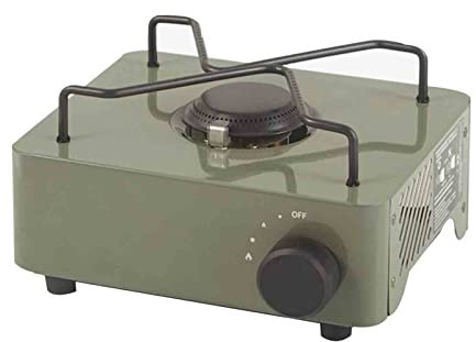 LHX Cuisinière portative extérieure Mini Cassette Cuisinière Cuisinière à gaz Camping sur Le Terrain (Color : Green)