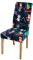 Highdi Weihnachten Stretch Stuhlhussen Kreative Weihnachten Bedruckter Stuhlbezug Waschbar Universal Elastisch Stuhlüberzug für Esszimmer, Hotel, Bankett,Weihnachtsdekor (2er Set,Navy Blau)