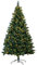 Christmas Tree World | 8ft Artificial Pre-lit Majestic Dew Pine | Natural and Realistic Look with Bushy and Luxury Quality PVC Tips | Easy to Assemble and Take Down | 122cm Diameter
