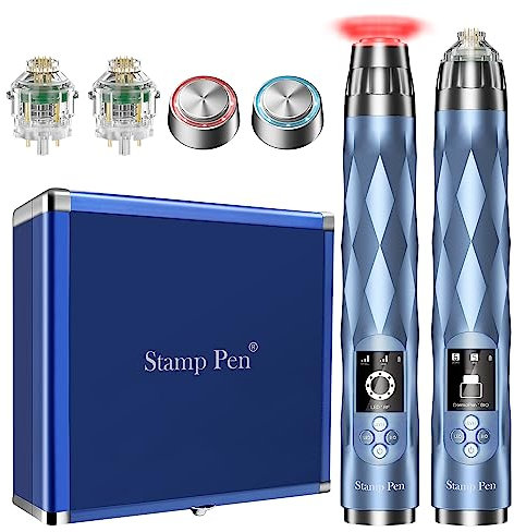 Dr.roller Microcurrent Microneedling Pen, Derma Beauty Pen Microneedling Electroporation and Radio Frequency Skin Tightening, RF Technology Heating Facial Massager with 4 Replacement Cartridges