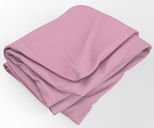 Lenzuolo Telo Copriletto Piano Superiore Traspirante Puro 100% Cotone (150X280 CM, ROSA)