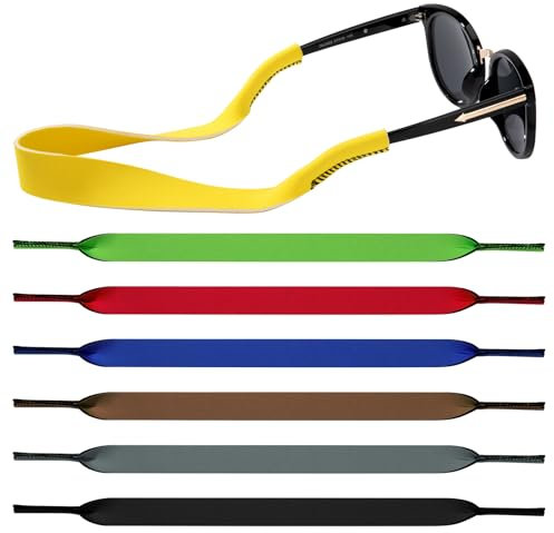 MoonSing Cordón Elástico Neopreno para Gafas, 7 Piezas Correa de Gafas de Sol, Banda Elástica Antideslizantes, Cinta Retenedores de Gafas Deportivas de natación y graduadas para Mujer Hombre Niños