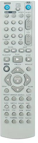 ALLIMITY 6711R1P108D Ersatz Fernbedienung passend für LG DVD HDD Recorder RH177 RH1757P2AA8PLL RH177 RH188 RH188BBLACK RH188H