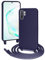 FERLAN Silikon Handykette für Samsung Galaxy Note 10 Plus Hülle mit Band,Stylische Verstellbarer Halskette Handyhülle,Necklace (abnehmbar) Hülle mit Band,Handyhülle für zum Umhängen,Dunkelblau