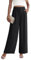 Yommay Damen Hose Elegante Lässig Baggy Sommerhose Leicht Bequem Business Hosen Anzughose mit Taschen,Schwarz,S