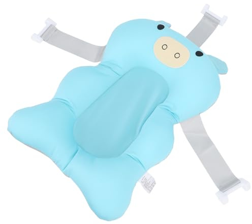 Baby-Waschbecken-Badewannenkissen, Verstellbares und Flexibles Baby-Badewannen-Sitzkissen für Babys (BLUE)