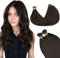 GOO GOO I Tip Hair Extensions Real Human Hair, Light Brown 50g 100 Strands 14inch Cold Fusion I Tip Hair Extensions