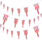 Cabilock 3St Zirkus zieht Fahnen Fröhliche Zirkuskarnevalsdekoration rote Verzierungen faschingsdekoration fasching dekoration Flaggen Party-Streifen-Design-Banner Party-Banner-Dekor Schnur