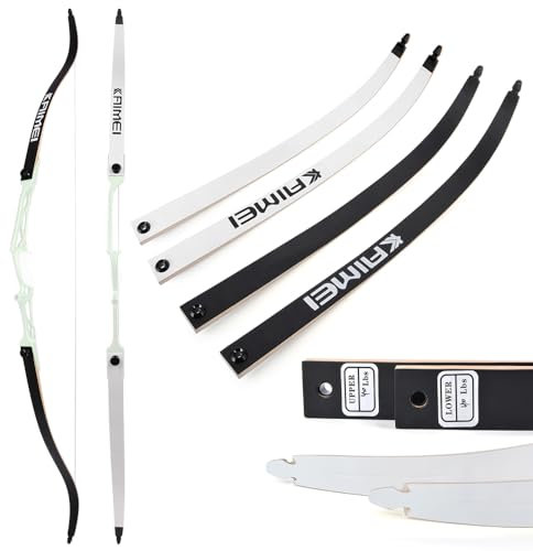 surwolf Takedown Recurve Bogenglieder 66/68/70 Zoll, Wettkampf Recurve Bogen Wurfarme, 12–40 Pfund, Ziel Recurve Bogen, Langbogen(schwarz,68-18lbs)