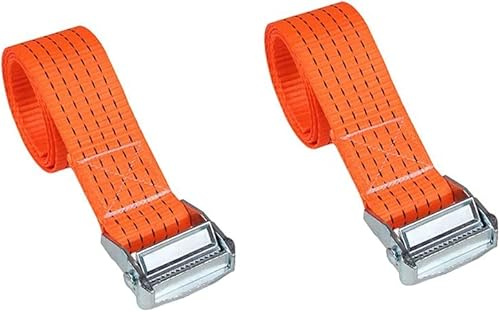 Zurrgurt Spanngurt Befestigungsgurt 2er-Pack Zurrgurte, 2 m Spanngurte, Stabiler Spanngurt, Auto-Dachträgergurte mit Nockenschnalle für Surfbrett, Kajak, Breite: 50 mm (Breite: 50 mm Null)