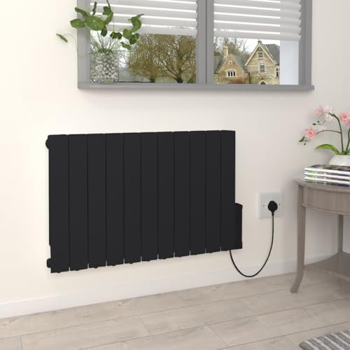 Warmehaus 2000W Smart WIFI Electric Oil Filled Radiators Electric Heater, Energy Efficient Electric Radiators with Adjustable Thermostat & Daily & Weekly Timer Black