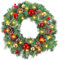 Weihnachtskranz LED 30cm Christmas Wreath, Türkranz Wandkranz Weihnachtsdeko Künstliche Weihnachtskranz Adventskranz für außen & innen, Dekoration für Girlanden