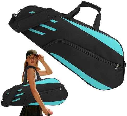 Badmintontasche - Tennistasche für 3 Schläger, Badminton-Aufbewahrungstasche | Badminton-Organizer-Tasche mit Schulterriemen wasserdicht, Schutztasche für Badmintonschläger, sa