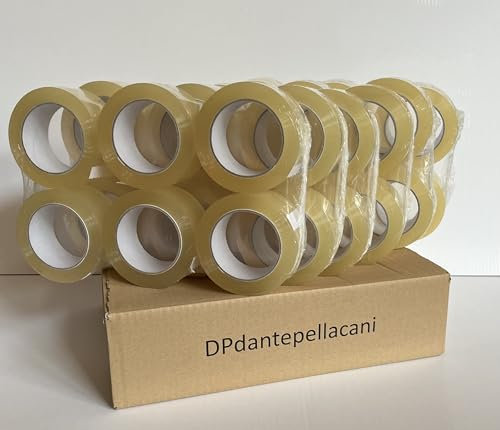 36 Rotoli Nastro Adesivo Trasparenti 50 mm x 132 metri (4752 metri totali) Colore Trasparente ideale per pacchi, imballaggio, spedizioni