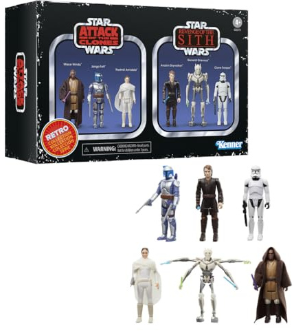 Star Wars La Retro Collection Sammelfiguren, Angriff der Klone, Rache der Sith Rache