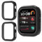 GIOPUEY Hülle Kompatibel mit Huawei Watch D2, [2 Stück] Glasschutzfolie + Hartplastikrahmen, 360° Rundumschutz Cover - Black+Black