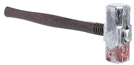 ERINGOGO 1pezzi Martello di Plastica Halloween per Costume Accessorio di Decorazione Realistico per Feste e Scherzi