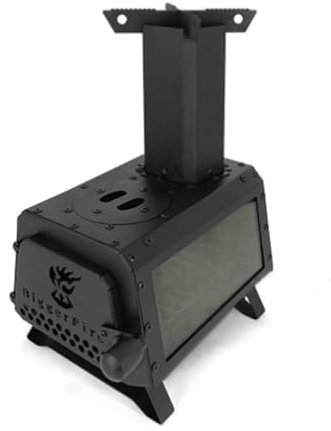 KUOYTT Réchaud à Bois de Camping Mini poêle à Bois de Chauffage Portable en Acier Inoxydable Conception multifonctionnelle pour Plusieurs combustibles, idéal pour Le Camping et la Cuisine
