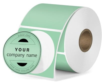 FINDAT Grün Thermo-Etiketten rund 30 mm für M110/M220 Etikettendrucker Wasserdichtes Vinyl Bedruckbar Selbstklebend Aufkleber 300 Stück