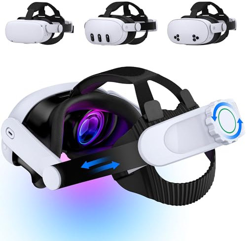 HASACOOL Head Strap Compatible with Meta Quest 3S/Quest 3/Quest 2,Adjustable Elite Strap Replacement VR Headset Accessories Head Strap Enhanced Support & Comfort & Reduce Pressure