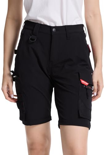 WORK IDEA Damen Slim-Fit Stretch Arbeitsshorts Strapazierfähige Eleganz für höchsten
