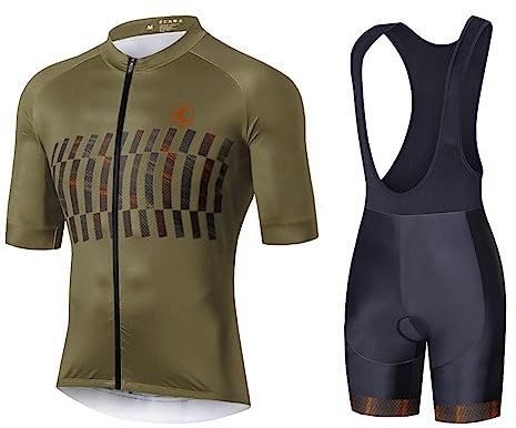 UGLY FROG Radtrikot Set Herren Fahrrad Trikot Kurzarm Radhose mit 9D Sitzpolster, Atmungsaktiv Fahrrad Anzug für Radfahren MTB Jogging