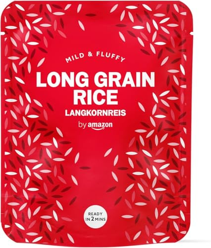 by Amazon Long Grain Rice Pouch, 250g (Pack of 6)