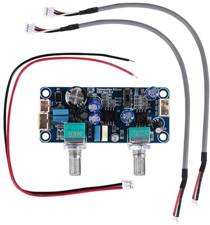 Okeeyseda Pass Filter Bass Subwoofer VorverstäRker VerstäRker Platine Single Power DC 9-32V VorverstäRker mit Bass LautstäRke Regelung