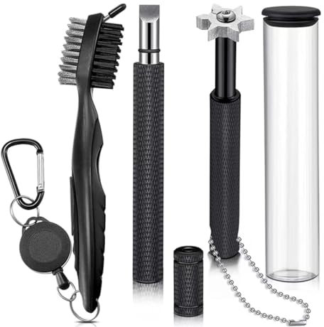 Golf Club Cleaning Brush Kit and Groove Cleaner Sharpener Tool For Golf Iron, Pitching, Sand and Edge