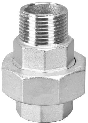 Stainless Steel Unit, 3/4 Female x Male Guss-Rohrverschraubungen Association, Heavy Duty Rohrverschraubung Adapter für Wasser Petrol-Gas (DN20)