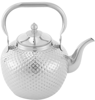 2L Stainless Steel Teapot, Coffee Servers with Removeable Infuser, Anti-Scald Handler, Smooth Pour Spout, for Induction Cooktops, Gas Cooktops, Electric Clay Ovens, Silver